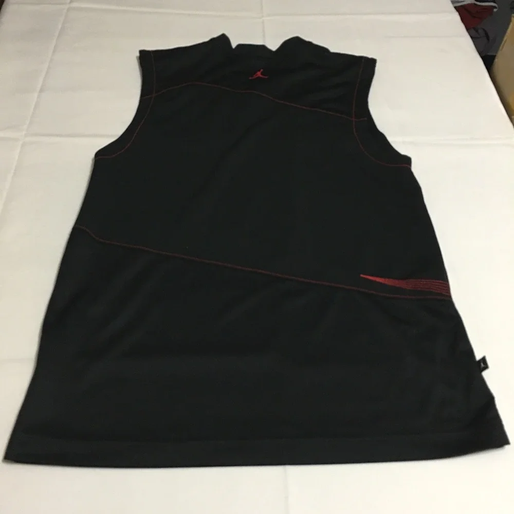 Jordan Sleeveless Jersey Mens Medium Black Red Jumpman Logo